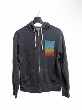 Coachella 2014 Full Zip Hoodie Sweatshirt Festival Lineup Print Gray Sz Sm